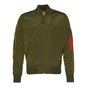 Chaqueta de bombardero transpirable de color sólido con cremallera completa para hombre, chaqueta de bombardero ligera de calidad superior para hombre - Product Image 6