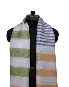 Nueva llegada 100% bufanda de lino 55-200 + cm patrón Argyle verano ligero transpirable personalizable mujeres hombres adultos - Product Image 6