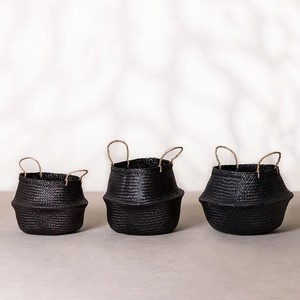 ตะกร้าฟางสานทำด้วยมือ - Product Image 3