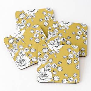 Absorbent Coaster for Drinks Placemats <b>Wood</b> Over Printed Tea Serving Coasters Anti Skid 4 Pcs Set <b>Kitchen</b> <b>Accessories</b> Coasters - Product Image 2