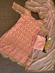 Royal export lance un nouveau vêtement de soirée de créateur, look lourd, costume sharara de travail de broderie, nouvelle couleur avec fond et du - Product Image 3