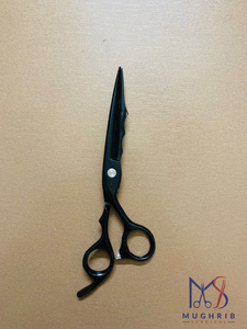 Ciseaux de barbier professionnels en acier inoxydable, revêtement noir, design unique, lame à pointe acérée, pour droitier, pour adulte - Product Image 5