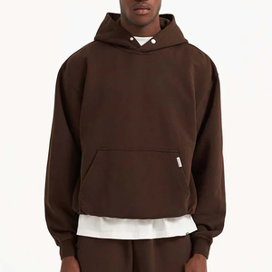 Sudaderas con capucha personalizadas para hombre 100% algodón en blanco caída hombro bolsillos funcional de gran tamaño pullover Heavyweight sudadera sudaderas con capucha para hombres - Product Image 3