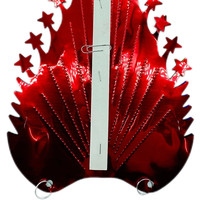 Décoration suspendue en forme d'étoile de Noël en feuille d'aluminium 50CM, éventail en papier étoilé arc-en-ciel pour les fêtes de Noël et du Nouvel An, fournitures de décoration de plafond et de pièce
