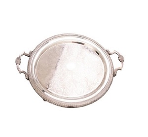 Round Shape Brass <b>Tray</b> With Handle for Hotels <b>Tea</b> Coffee <b>Tray</b> Stainless Stylish High Quality <b>Tray</b> by Elegant Designs - Product Image 6