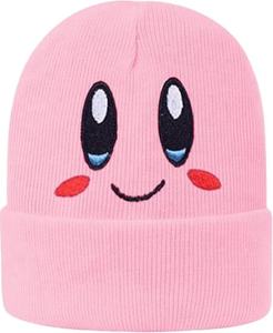 Cute Kirby Winter <b>Beanie</b> Y2K <b>Slouch</b> Cartoon Kidby Slouchy Knitted <b>Beanie</b> Hat Ribbed Lining Cuffed <b>Beanie</b> Winter Hat - Product Image 2