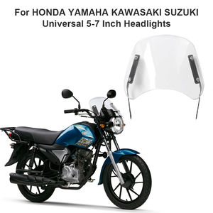 Deflector <span class=keywords><strong>de</strong></span> parabrisas <span class=keywords><strong>de</strong></span> motocicleta <span class=keywords><strong>de</strong></span> fácil montaje para varios modelos, incluyendo Honda y <span class=keywords><strong>Kawasaki</strong></span> con luces <span class=keywords><strong>de</strong></span> 5 7 pulgadas - Product Image 4