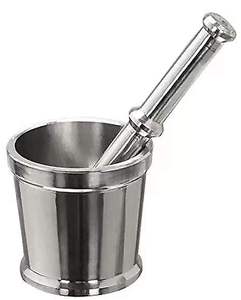 Mortero y Maja de Metal de Estilo Rústico con Diseño Tradicional Clásico, Mortero y Maja de Metal Popular para Accesorios de Cocina - Product Image 2