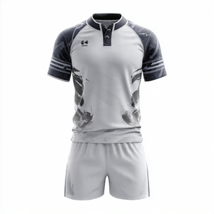 Uniforme de rugby par sublimation, maillot de football à boutons, haut de maillot de football, short de rugby, uniformes d'entraînement de rugby - Product Image 4