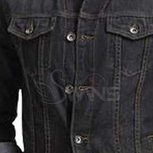 Men's Slim Fit Denim <b>Jacket</b> <b>Black</b> Washed Cotton Casual Turn-down Collar Regular Sleeve Autumn Style - Product Image 4