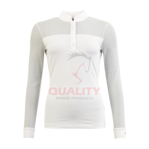 Haut d'équitation athlétique pour femmes, tissu extensible élégant, évacuation de l'humidité, léger, performance, chemise d'équitation, vêtements - Product Image 4