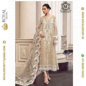 Nouvel arrivage de faux georgette lourd avec séquence de broderie costume pakistanais avec organza lourd et impression numérique Dupatta - Product Image 1