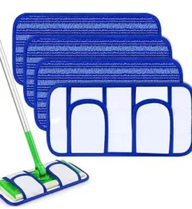 Lot de 4 recharges de tampons en microfibre compatibles avec le balai SWIFFERSweeper, tampons humides, tampons secs réutilisables, recharges de tampons pour balai - Product Image 3