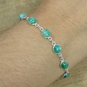 Green Rainbow Moonstone 925 Sterling Silver <b>Adjustable</b> <b>Bracelet</b> Handmade Gemstone Jewelry Women Elegant Gift - Product Image 5