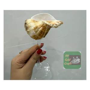 Verre à vin en coquille de conque fait à la main gobelet de coquillage naturel écologique pour la décoration de bar et la Collection de cadeaux - Product Image 4