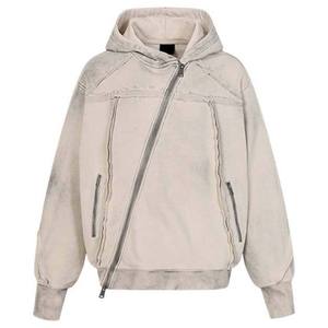 Sweat à capuche vintage 100% coton, fermeture éclair, lavage personnalisé, effet délavé, coupe ample pour homme, fabriqué par Hanger Impex - Product Image 6