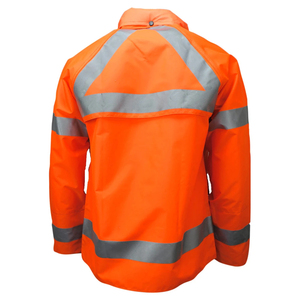 Veste de travail de sécurité réfléchissante à haute visibilité pour hommes en coton d'extérieur, classe 2 ANSI, sécurité routière pour l'exploitation minière et la construction, OEM - Product Image 5