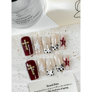 Charmes en forme de croix étoilée pour nail art à coller - Product Image 4