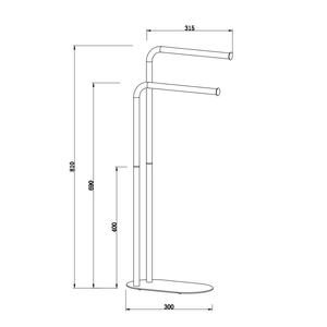 Support à 2 serviettes chromé avec base ovale pour articles de bain et toilettes - Product Image 4