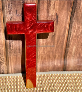 Cruz de resina de madera hecha a mano 100% Cruz sagrada de madera natural al mejor precio directamente de la India - Product Image 1