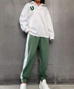 Conjunto Deportivo Informal Transpirable de 2 Piezas para Hombre 2025, Sudadera con Cuello Redondo y Cremallera, Pantalones Deportivos, Conjunto para Correr, Trotar y Gimnasio - Product Image 4