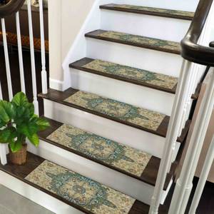 Tapis imprimé : Tapis à motifs médaillon, Tapis bohèmes, Tapis délavé, Tapis modernes, Tapis vert, Gobelin - Product Image 2