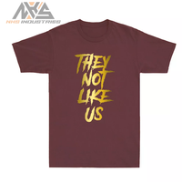 Prix de gros Nouveau design Qualité de luxe Logo personnalisé T-shirt graphique pour homme « They Not Us » Décontracté Coton Écologique Respirant