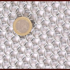 Armure de courrier en chaîne non rivetée galvanisée de 9mm ID antique polie avec impression offset pour l'artisanat en métal à usage cadeau - Product Image 3