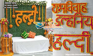 Decoración Colgante Moderna y Deslumbrante con Temática Haldi para Ceremonias Indias de Pubertad y Funciones de Mehndi, en Fibra de Vidrio Resistente - Product Image 4