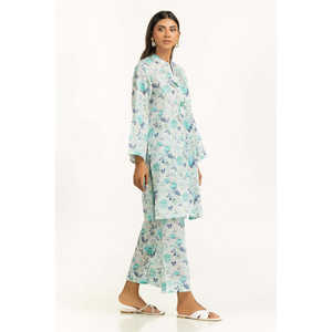 Conjunto Coordinado IUSTTS-1124 Transpirable y Moderno con Estampado Floral, Cuello Mandarín, Cierre de Cremallera, Largo hasta el Suelo, para Eventos Casuales, Bodas y Fiestas, Talla XS - Product Image 4