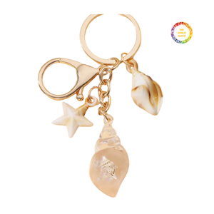 Llavero de Concha Marina Real, Pulido a Mano, Accesorio Inspirado en la Playa - Product Image 4