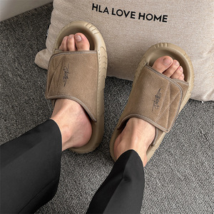 Sandalias de Verano para Hombre, Nuevas, de Cuero Genuino, con Diseño Geométrico, Deportivas, Transpirables, Casuales, con Suela Suave, Estilo Slip-On - Product Image 4