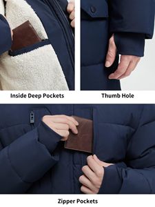 เสื้อพาร์เก็ตมีฮู้ดสำหรับผู้ชายเสื้อแจ็คเก็ตแฟชั่นสำหรับฤดูหนาวเสื้อแจ็คเก็ตขนปุยแบบสั่งทำสำหรับฤดูหนาว - Product Image 3