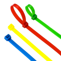 Attaches de câble en nylon détachables autobloquantes de 8 pouces (200 mm) de 2,5 mm, prix de gros, élastiques et colorées