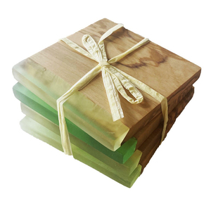High Quality Set Factory Supply Acacia Coasters With <b>Holder</b> Drink Tea Custom Coasters Shape and Size at Star Crafts India - Product Image 3