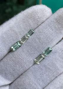 Tourmaline verte menthe naturelle, octogone. - Product Image 3