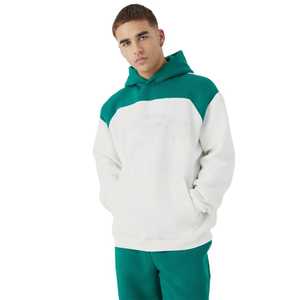 Survêtement de sport personnalisé pour hommes, ensemble sweat à capuche uni au point contrasté, survêtement avec logo brodé, streetwear, survêtement coupe-vent décontracté - Product Image 3