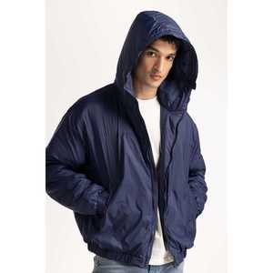 Casual Hooded Puffer <b>Jacket</b> with Zipper Closure and Logo Print Waterproof and Polyester Filled MN-JKT-WS24-081 - Product Image 5