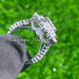Bague de fiançailles pour homme en argent sterling 925 massif, sertie de moissanite glacée, style hip-hop, pour lui - Product Image 4