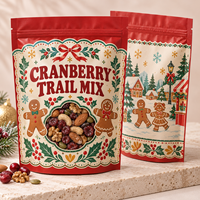 Sac d'emballage de Noël directement de l'usine pour mélange de Chai Latte avec impression personnalisée et fermeture à glissière