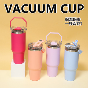 2026 Luxury 40oz Tumbler <b>with</b> Handle Custom Logo Wholesale Stainless Steel Vacuum Insulated Travel Mug Style Coffee Cup - Product Image 4