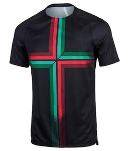 Camiseta de fútbol de cuello redondo transpirable de secado rápido para hombre, uniforme sublimado de fútbol con logotipo personalizado al por mayor - Product Image 5