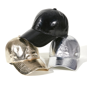 Casquette de baseball vintage sportive 6 panneaux en cuir lisse brillant imperméable, style 2026, rayée, idéale pour les voyages, les activités de plein air, la plage et le golf - Product Image 6