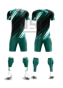 Uniforme de Pantalones Cortos de Fútbol con Estampado por Transferencia Térmica, Secado Rápido, Transpirable, Tela 100% Poliéster, para Entrenamiento y Torneos Deportivos - Product Image 2