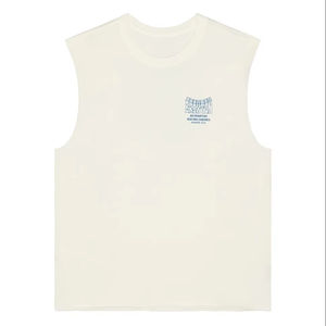 2025 camisetas sin mangas musculosas de talla grande para hombre, Jersey de punto ligero, tela 60% algodón 40%, poliéster, serigrafía gráfica - Product Image 2