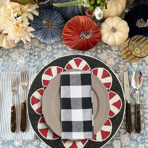 Handcrafted <b>Round</b> Beaded <b>Placemats</b> for Dining Table Wedding Christmas Decoration Family Gathering Parties - Product Image 3