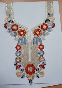 Diseños personalizados de lujo Collares de encaje bordados Parches cosidos para ropa formal y vestidos de novia Accesorios de moda para ropa - Product Image 6