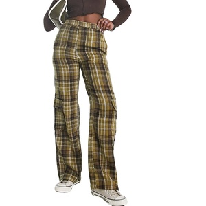 Pantalon cargo ample de style streetwear, de haute qualité, avec cordon de serrage, hip-hop, kaki, 6 poches, tendance personnalisée, 2025 - Product Image 1