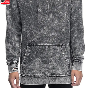 Sudadera con Capucha para Hombre INDEX, Estilo Stonewashed, Oversize, de Algodón French Terry, Casual, Streetwear, con Bolsillo, para Otoño - Product Image 4