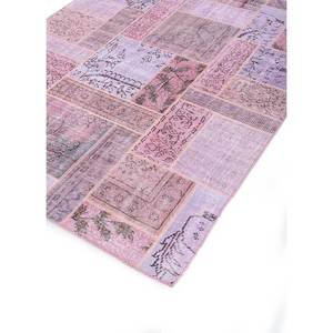 Tapis en laine noués à la main Provenance, rose et violet, patchwork rectangulaire classique pour la décoration de la maison et du salon, 9x12 rectangulaire - Product Image 2